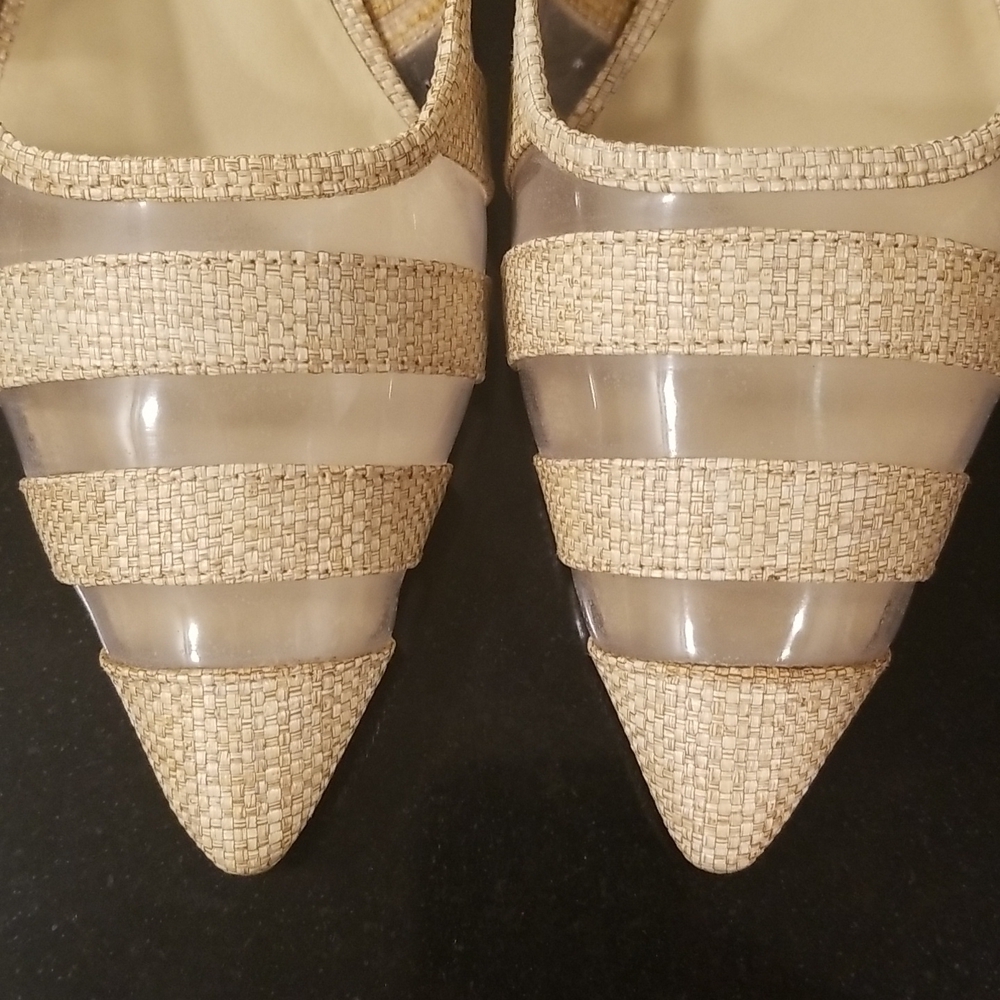 ๐CULT GAIA๐ Femi Flats Pointed Toe Open Back Flat Mules ~ Natural EU 38 NWT - Picture 13 of 16